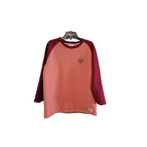 Jiberish Red Orange Terry Cloth Sweatshirt Men's Large‎